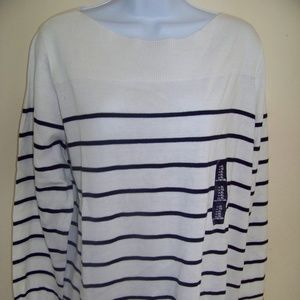 Gap Women's Rib Yoke Boat Coral Sunset Spring Top XL